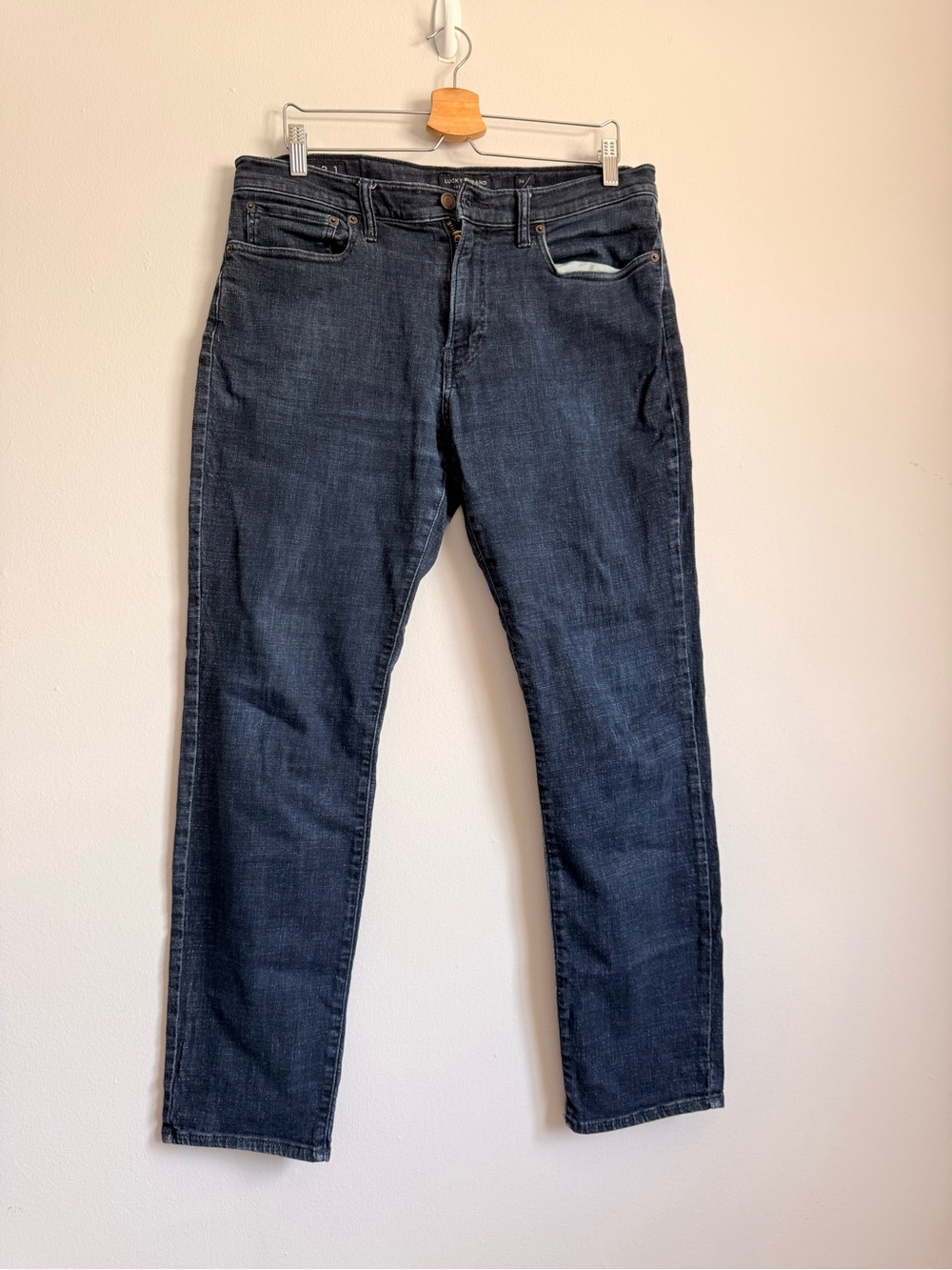 Lucky Brand Men's Slim Straight Denim Jeans Dark Wash W34 L32 Style 7MP10356